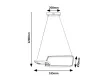 Rabalux Malwen 72368 függeszték, króm, beépített LED 36 W, 2200 lm, 4000 K, IP20