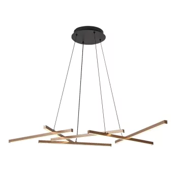 Rabalux Severine 72369 függeszték, fekete/ arany, beépített LED 40 W, 2400 lm, 3000-6500 K, IP20