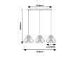 Rabalux Emerencia 72371 függeszték, fekete, 3x E27 (max 40 W) foglalat, IP20
