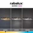 Rabalux Isidora 72401 függeszték, grézs, beépített LED 70 W, 5600 lm, 3000-6500 K, IP20