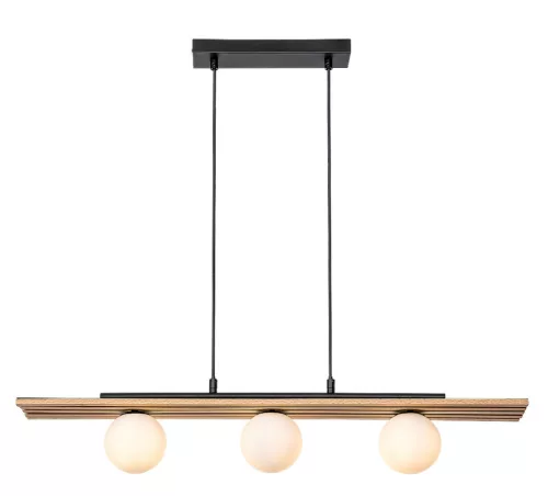 Rabalux Noxelle 72421 függeszték, matt fekete/ tölgy, 3x G9 (max 5 W) foglalat, IP20