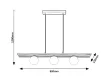Rabalux Noxelle 72421 függeszték, matt fekete/ tölgy, 3x G9 (max 5 W) foglalat, IP20
