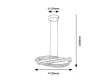 Rabalux Olyssia 72463 függeszték, arany, beépített LED 24 W, 1300 lm, 3000 K, IP20