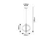Rabalux Olyssia 72464 függeszték, arany, beépített LED 8 W, 340 lm, 3000 K, IP20