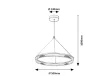 Rabalux Rivona 72471 függeszték, arany, beépített LED 24 W, 1700 lm, 3000-6500 K, IP20