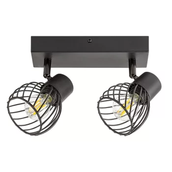   Rábalux 73002 ABERAMA beltéri spotlámpa fekete színben, 2db E14 foglalattal, IP20 védettséggel ( Rábalux 73002 )