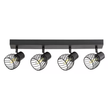  Rábalux 73004 ABERAMA beltéri spotlámpa fekete színben, 4db E14 foglalattal, IP20 védettséggel ( Rábalux 73004 )