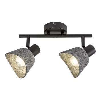 Rabalux Farelia 73006 spotlámpa, fekete, 2x E14 (max 10 W) foglalat, IP20