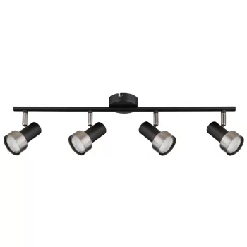   Rábalux 73014 KONRAD beltéri spotlámpa matt fekete színben, 4db GU10 foglalattal, IP20 védettséggel ( Rábalux 73014 )