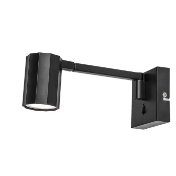 Rabalux Karter 73027 fali lámpa, matt fekete, 1x GU10 (max 5 W) foglalat, IP20