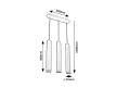 Rabalux Senobia 73037 függeszték, fekete, 3x GU10 (max 5 W) foglalat, IP20