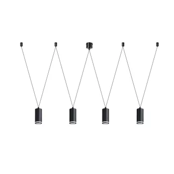 Rabalux Senobia 73038 függeszték, fekete, 4x GU10 (max 5 W) foglalat, IP20