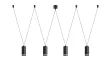 Rabalux Senobia 73038 függeszték, fekete, 4x GU10 (max 5 W) foglalat, IP20