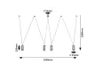 Rabalux Senobia 73038 függeszték, fekete, 4x GU10 (max 5 W) foglalat, IP20