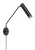 Rabalux Senobia 73041 fali lámpa, fekete, 1x GU10 (max 35 W) foglalat, IP20