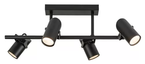 Rabalux Maximilian 73044 mennyezeti lámpa, matt fekete, 4x GU10 (max 25 W) foglalat, IP20