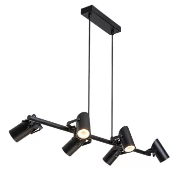 Rabalux Maximilian 73045 függeszték, matt fekete, 6x GU10 (max 25 W) foglalat, IP20