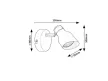 Rabalux Lilou 73047 fali lámpa, arany, 1x GU10 (max 25 W) foglalat, IP20