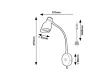 Rabalux Lilou 73051 fali lámpa, arany, 1x GU10 (max 25 W) foglalat, IP20