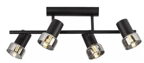 Rabalux Hatice 73054 spotlámpa, fekete, 4x E14 (max 15 W) foglalat, IP20