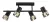 Rabalux Hatice 73054 spotlámpa, fekete, 4x E14 (max 15 W) foglalat, IP20