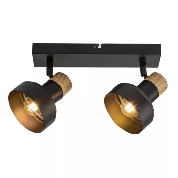 Rabalux Saskia 73056 spotlámpa, fekete, 2x E14 (max 15 W) foglalat, IP20