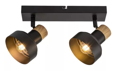 Rabalux Saskia 73056 spotlámpa, fekete, 2x E14 (max 15 W) foglalat, IP20