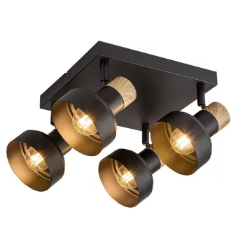 Rabalux Saskia 73058 spotlámpa, fekete, 4x E14 (max 15 W) foglalat, IP20