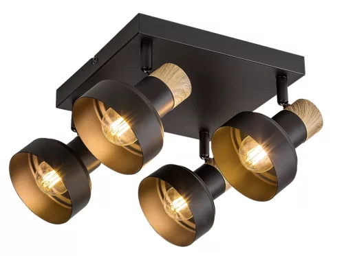 Rabalux Saskia 73058 spotlámpa, fekete, 4x E14 (max 15 W) foglalat, IP20