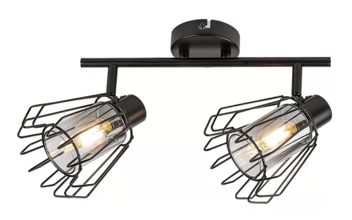 Rabalux Emerencia 73068 spotlámpa, fekete, 2x E14 (max 40 W) foglalat, IP20