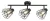 Rabalux Emerencia 73069 spotlámpa, fekete, 3x E14 (max 40 W) foglalat, IP20