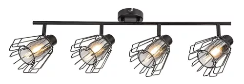 Rabalux Emerencia 73070 spotlámpa, fekete, 4x E14 (max 40 W) foglalat, IP20