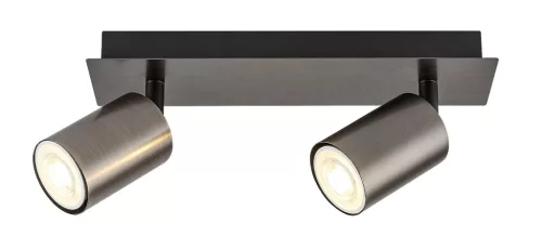 Rabalux Gerhard 73072 spotlámpa, acélszürke, 2x GU10 (max 15 W) foglalat, IP20