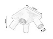 Rabalux Yorli 73084 spotlámpa, fekete, 4x GU10 (max 7 W) foglalat, IP20