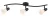 Rabalux Soma 73093 spotlámpa, fekete, 3x E14 (max 40 W) foglalat, IP20