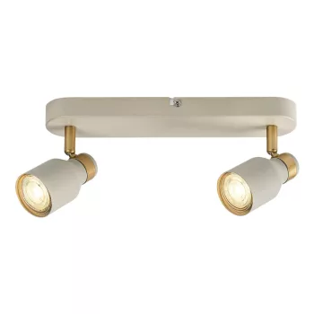 Rabalux Nezori 73096 spotlámpa, csontfehér/ arany, 2x GU10 (max 15 W) foglalat, IP20