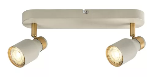 Rabalux Nezori 73096 spotlámpa, csontfehér/ arany, 2x GU10 (max 15 W) foglalat, IP20