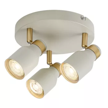 Rabalux Nezori 73097 spotlámpa, csontfehér/ arany, 3x GU10 (max 15 W) foglalat, IP20