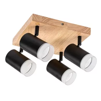   Rábalux 73124 TORAS beltéri spotlámpa tölgy színben, 4db GU10 foglalattal, IP20 védettséggel ( Rábalux 73124 )