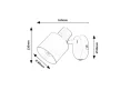 Rabalux Tisandra 73141 spotlámpa, grézs/ arany, 1x E14 (max 10 W) foglalat, IP20