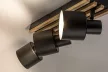 Rabalux Noxelle 73422 spotlámpa, matt fekete/ tölgy, 3x E14 (max 10 W) foglalat, IP20
