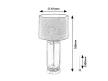 Rabalux Rien 74049 asztali lámpa, füstszínű üveg, 1x E27 (max 60 W) foglalat, IP20