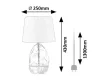 Rabalux Apolonia 74227 asztali lámpa, fehér, 1x E27 (max 40 W) foglalat, IP20