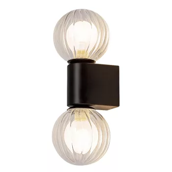 Rabalux Colzar 75022 fürdőszobai lámpa, matt fekete, 2x G9 (max 3,5 W) foglalat, IP44