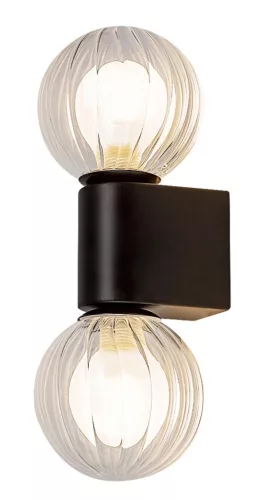 Rabalux Colzar 75022 fürdőszobai lámpa, matt fekete, 2x G9 (max 3,5 W) foglalat, IP44