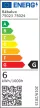 Rabalux Loric 75024 fürdőszobai lámpa, fekete, beépített LED 6 W, 375 lm, 4000 K, IP44