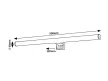 Rabalux Nour 75038 fürdőszobai lámpa, króm, beépített LED 9 W, 920 lm, 4000 K, IP44
