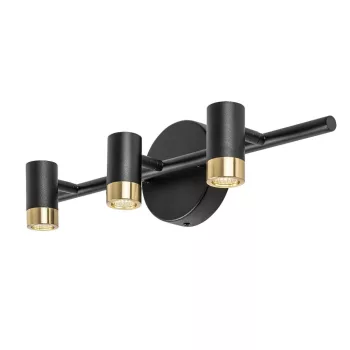 Rabalux Kadir 75042 fürdőszobai lámpa, fekete/ arany, beépített LED 9 W, 820 lm, 4000 K, IP44