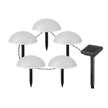   Rábalux 77008 TREPPIO kültéri napelemes lámpa fekete színben, 2 lm, 1W teljesítmény, 20000h élettartammal, IP44 védettséggel, 4000K ( Rábalux 77008 )