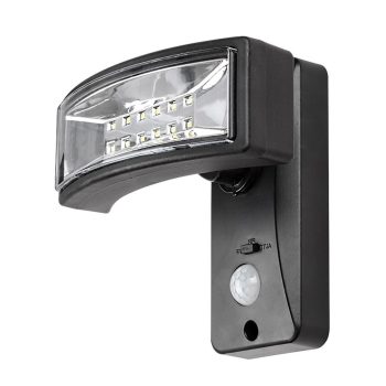   Rábalux 77019 VALPOVO kültéri napelemes lámpa fekete színben, 250 lm, 2,4W teljesítmény, 10000h élettartammal, IP44 védettséggel, 4000K ( Rábalux 77019 )